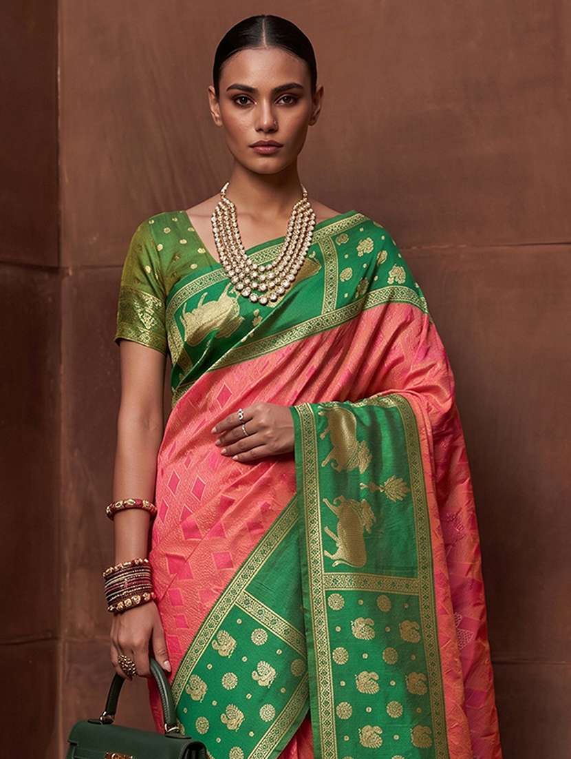 women self design kanjivaram saree with blouse - 22565007 -  Standard Image - 1