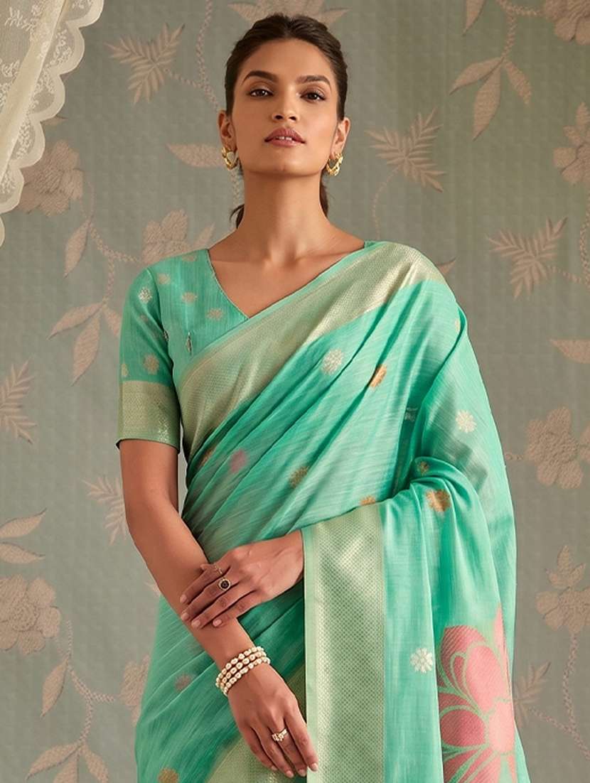 women self design bordered saree with blouse - 22565014 -  Standard Image - 1