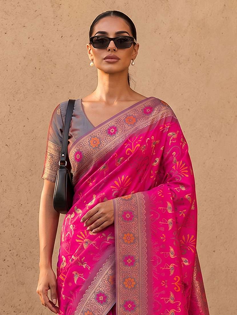 women self design banarasi saree with blouse - 22565031 -  Standard Image - 1