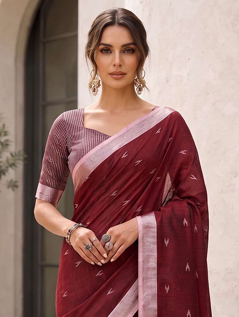 women self design handloom saree with blouse - 22565061 -  Standard Image - 1
