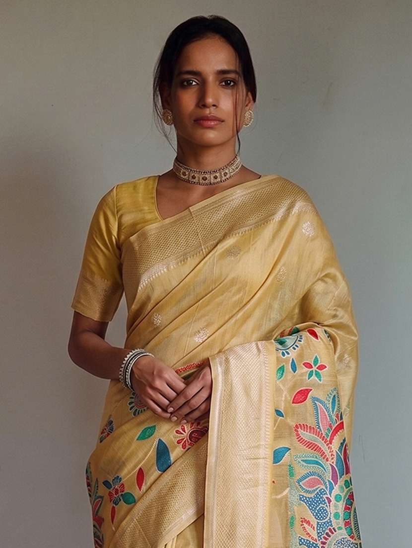 women self design bordered saree with blouse - 22565074 -  Standard Image - 1