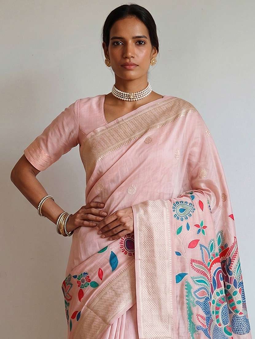 women self design bordered saree with blouse - 22565075 -  Standard Image - 1