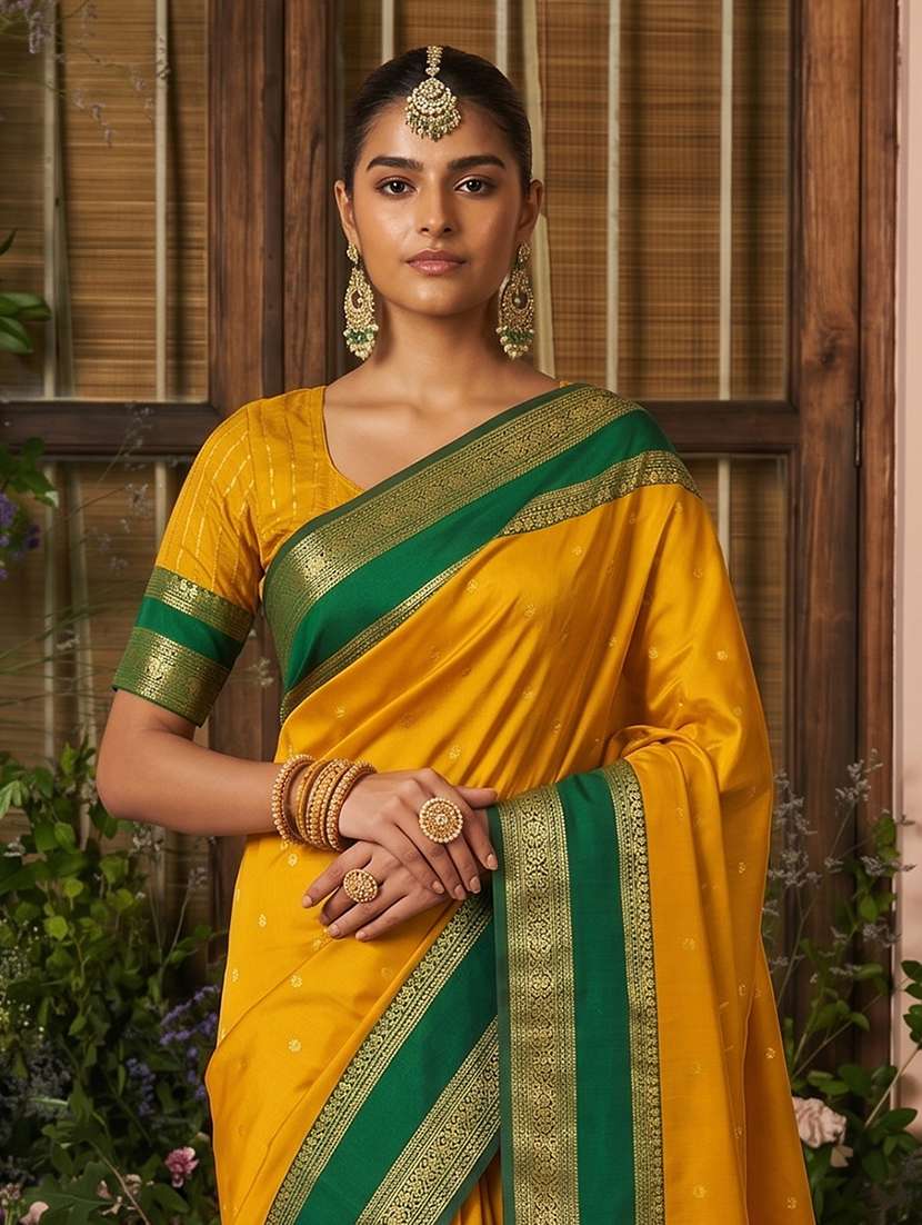 women self design bordered saree with blouse - 22565115 -  Standard Image - 1