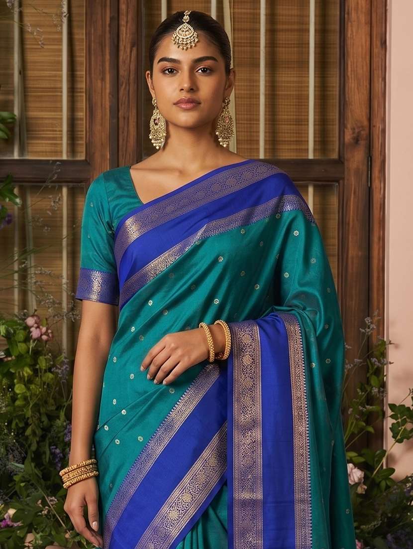 women self design bordered saree with blouse - 22565117 -  Standard Image - 1