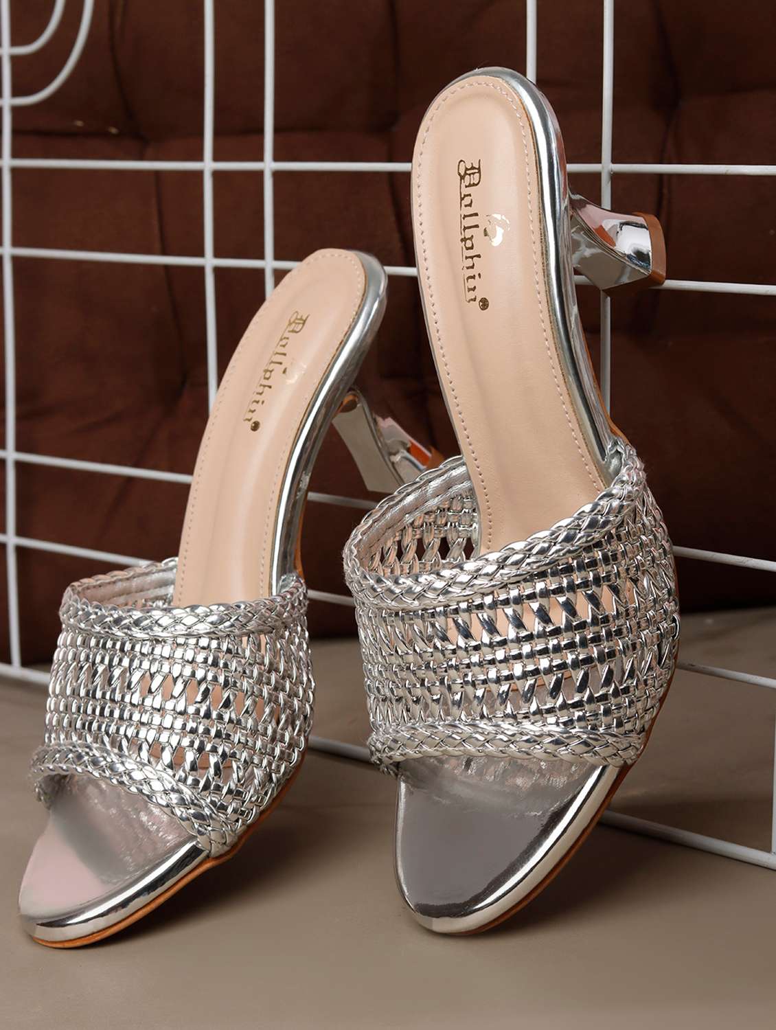 women textured slip on sandal