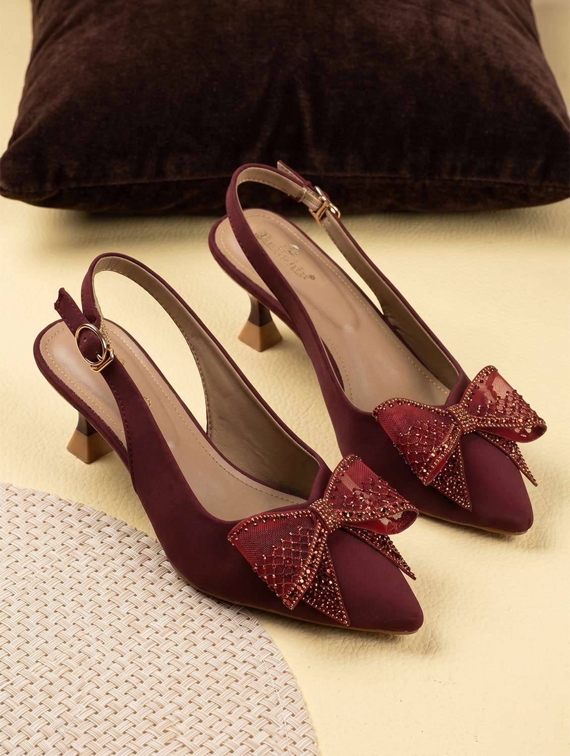 women embellished back strap sandal