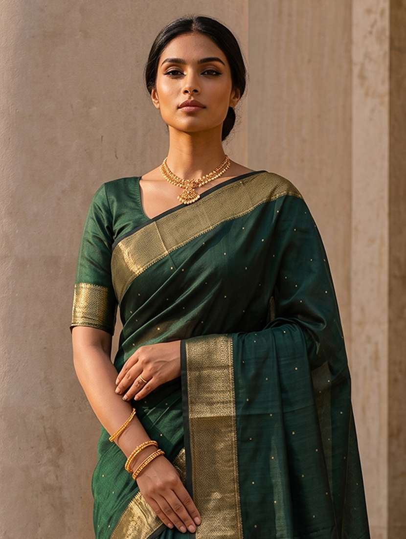 women self design bordered saree with blouse - 22565243 -  Standard Image - 1