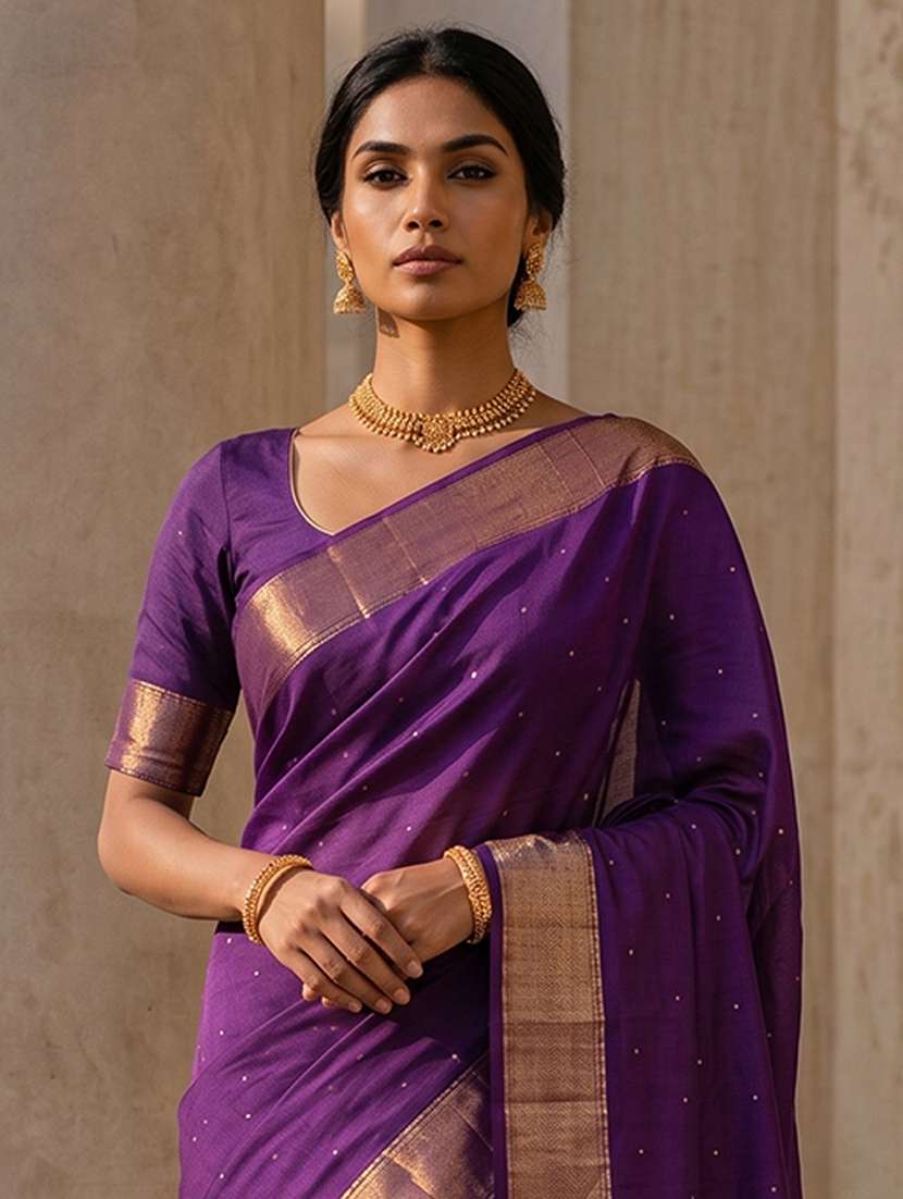 women self design bordered saree with blouse - 22565247 -  Standard Image - 1