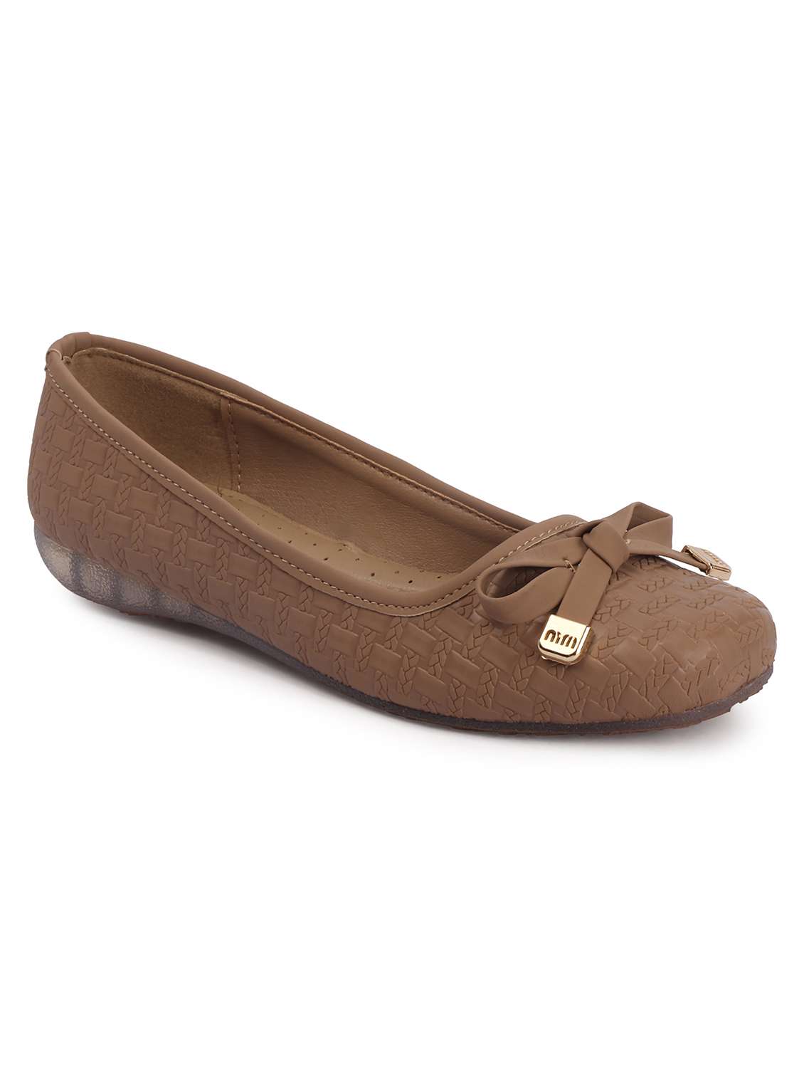women textured slip on ballerina - 22565251 -  Standard Image - 1