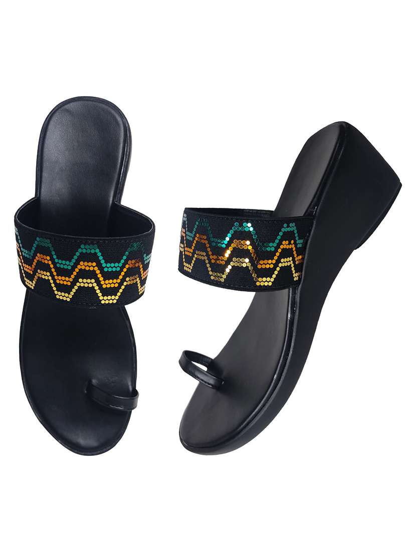 women embellished one toe wedges - 22565261 -  Standard Image - 1