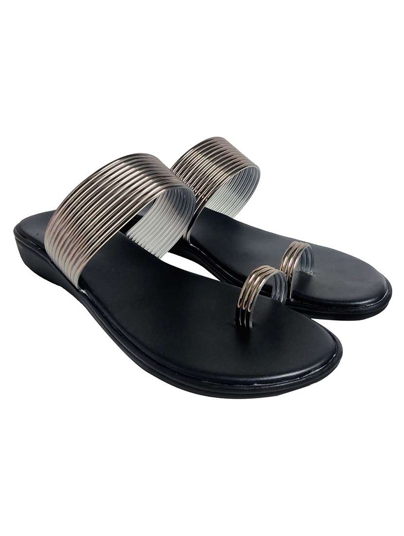 women solid one toe wedges