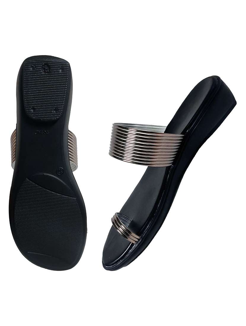 women solid one toe wedges - 22565262 -  Standard Image - 1