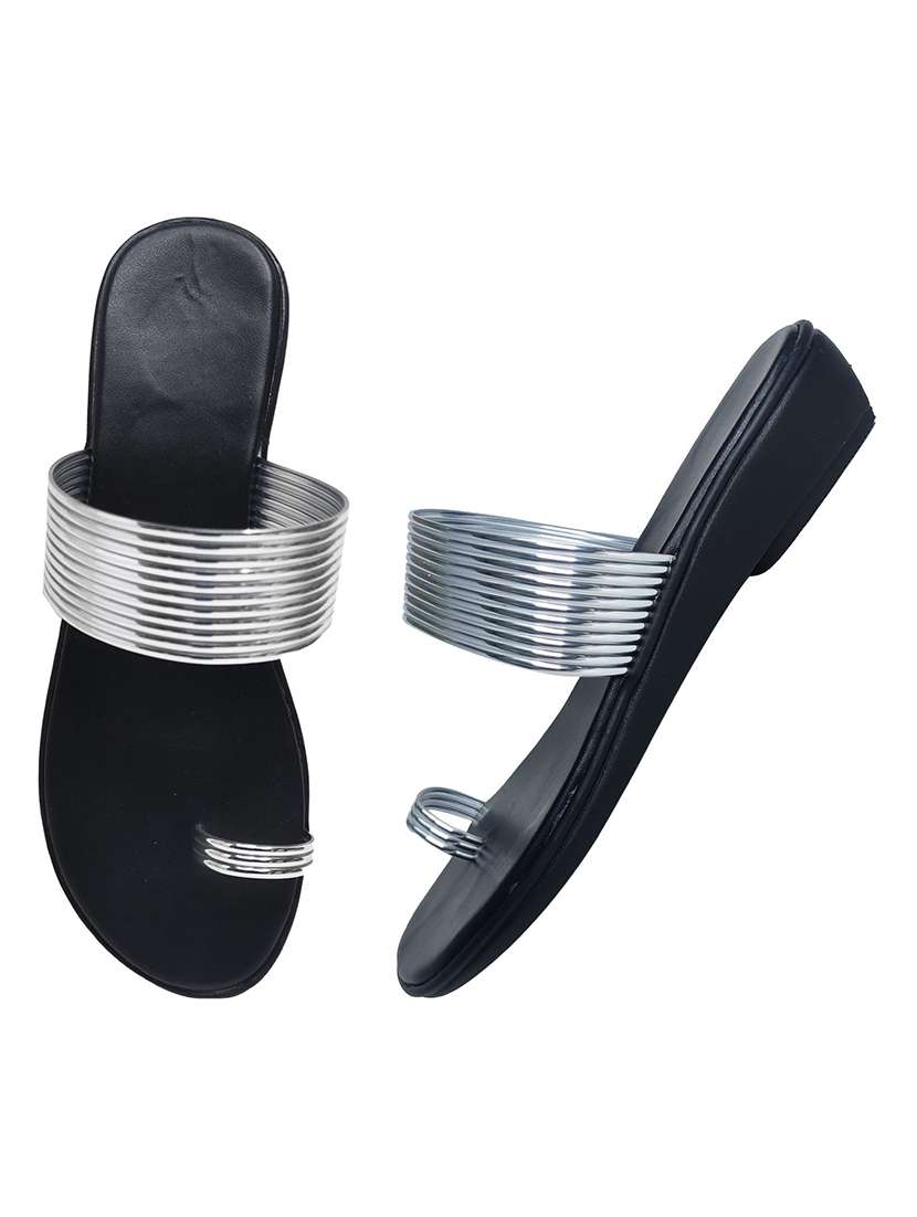 women solid one toe wedges - 22565263 -  Standard Image - 1