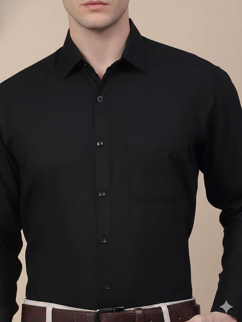 men solid long sleeves formal shirt - 22565301 -  Standard Image - 1