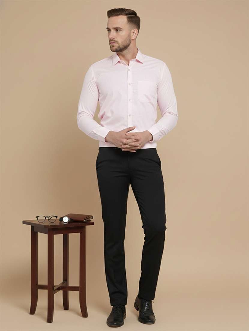 men solid long sleeves formal shirt - 22565306 -  Standard Image - 4