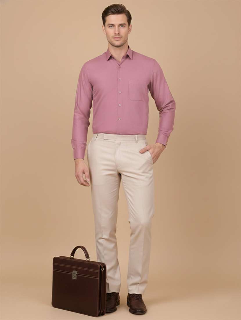 Men Solid Long Sleeves Formal Shirt - 22565307 -  Standard Image - 4
