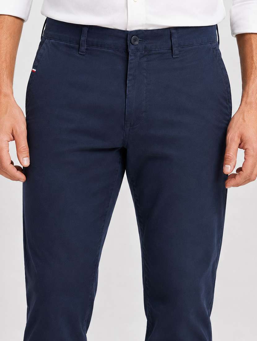men solid mid rise slim fit chinos - 22565389 -  Standard Image - 1