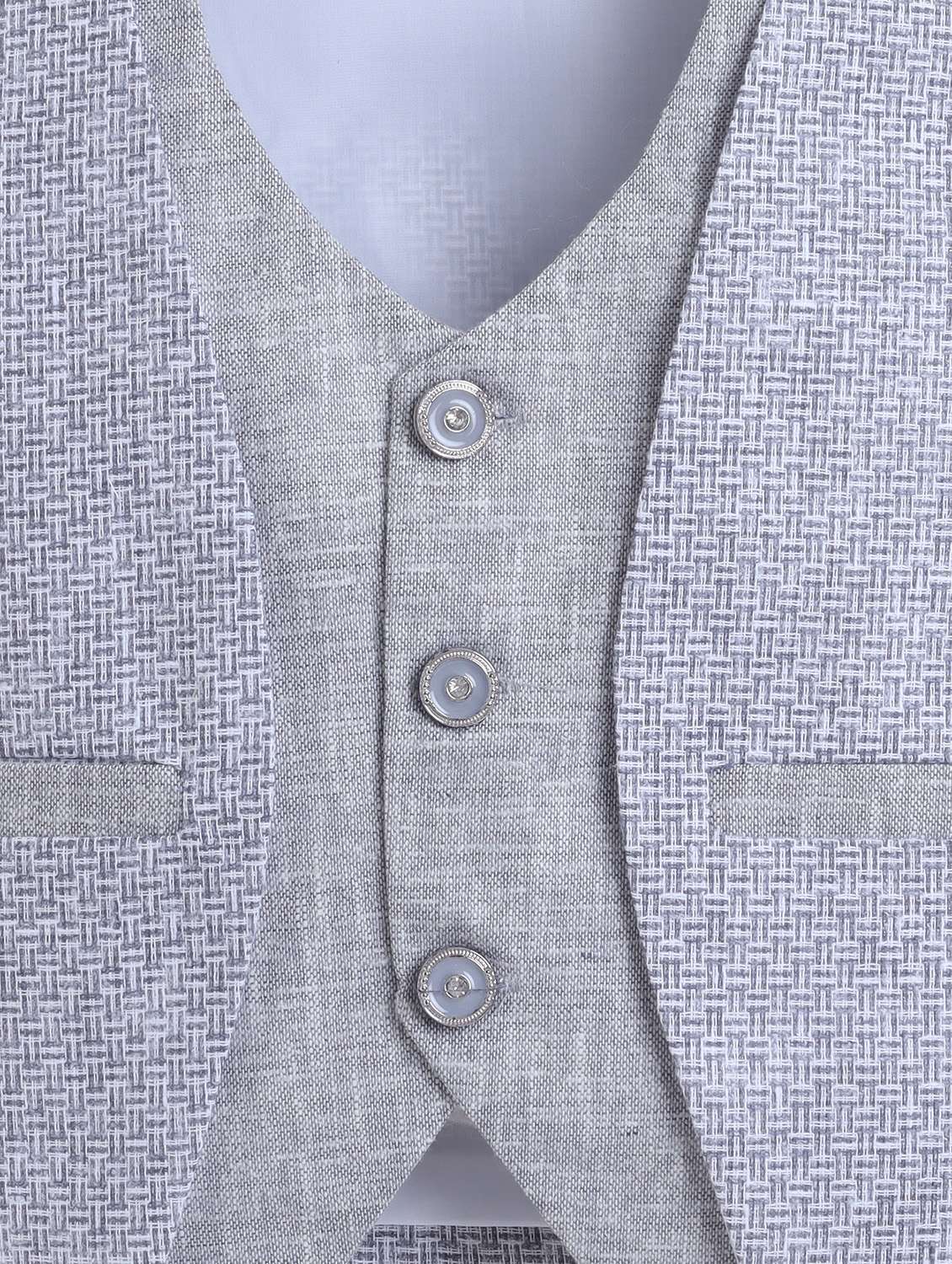 Grey Cotton Blend Suit Sets Twin & Dungaree - 22565410 -  Standard Image - 1