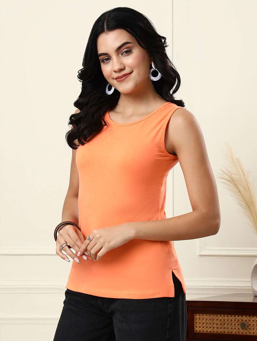 women solid sleeveless camisole - 22565480 -  Standard Image - 4
