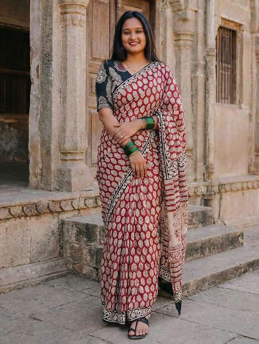 women printed casual wear saree - 22565681 -  Standard Image - 1