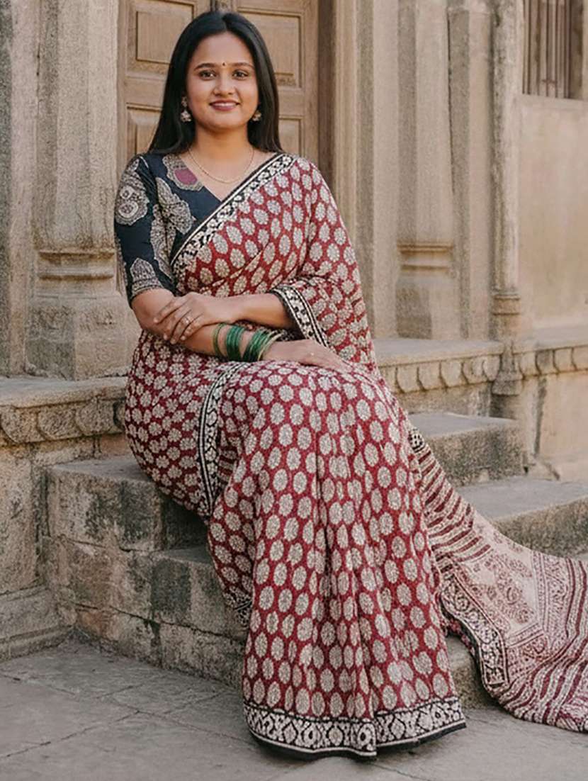 women printed casual wear saree - 22565681 -  Standard Image - 4