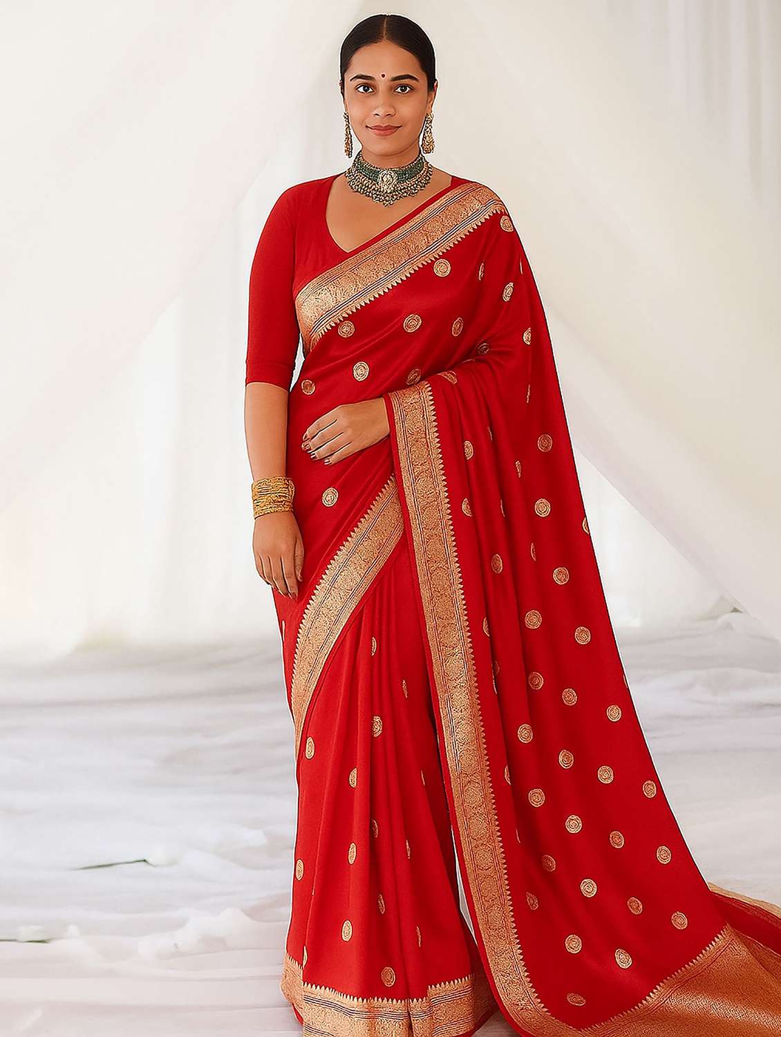 women self design banarasi saree