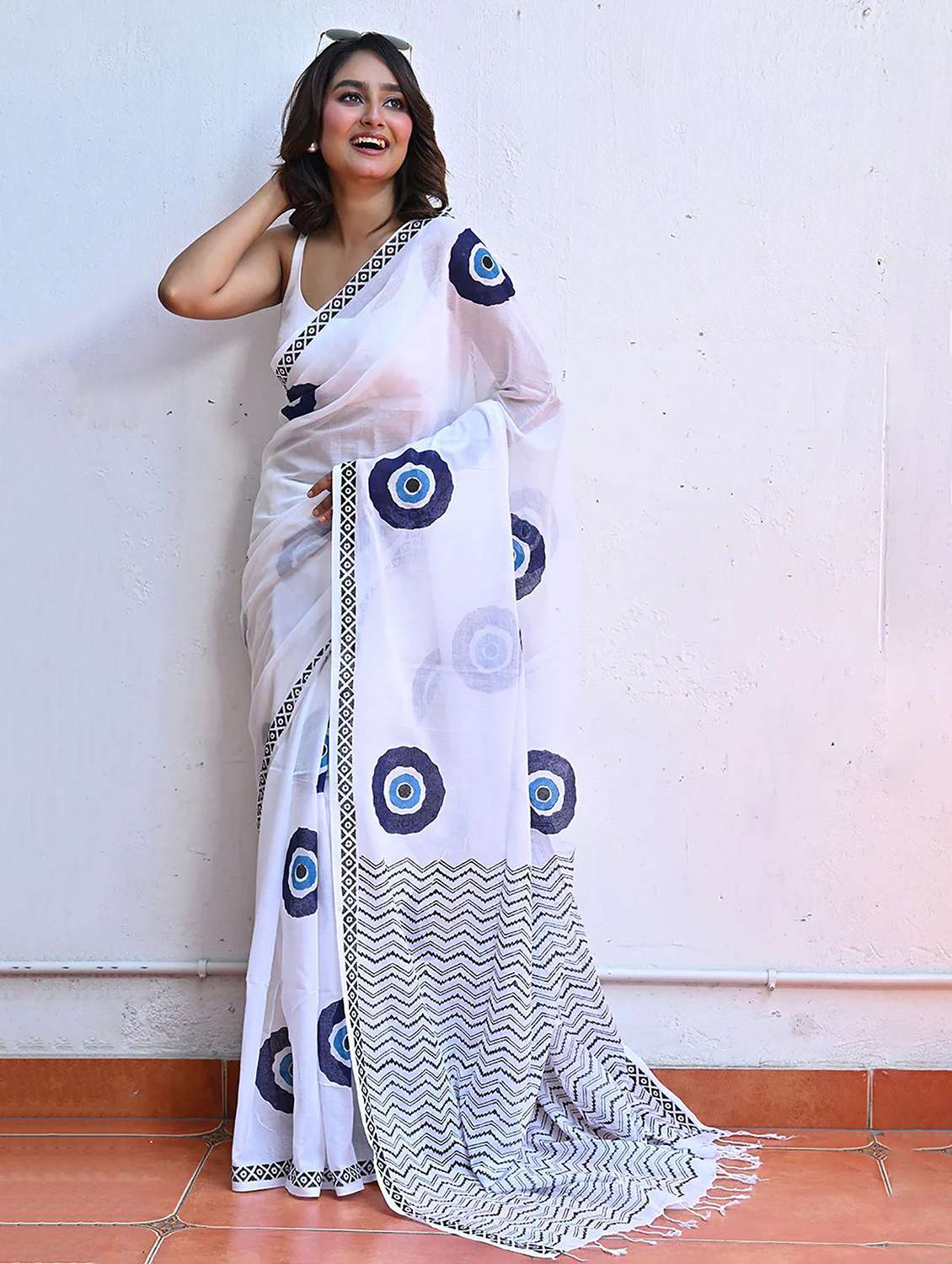 women printed casual wear saree