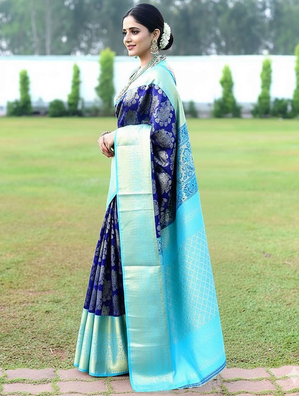 Women Self Design Banarasi Saree - 22565781 -  Standard Image - 1