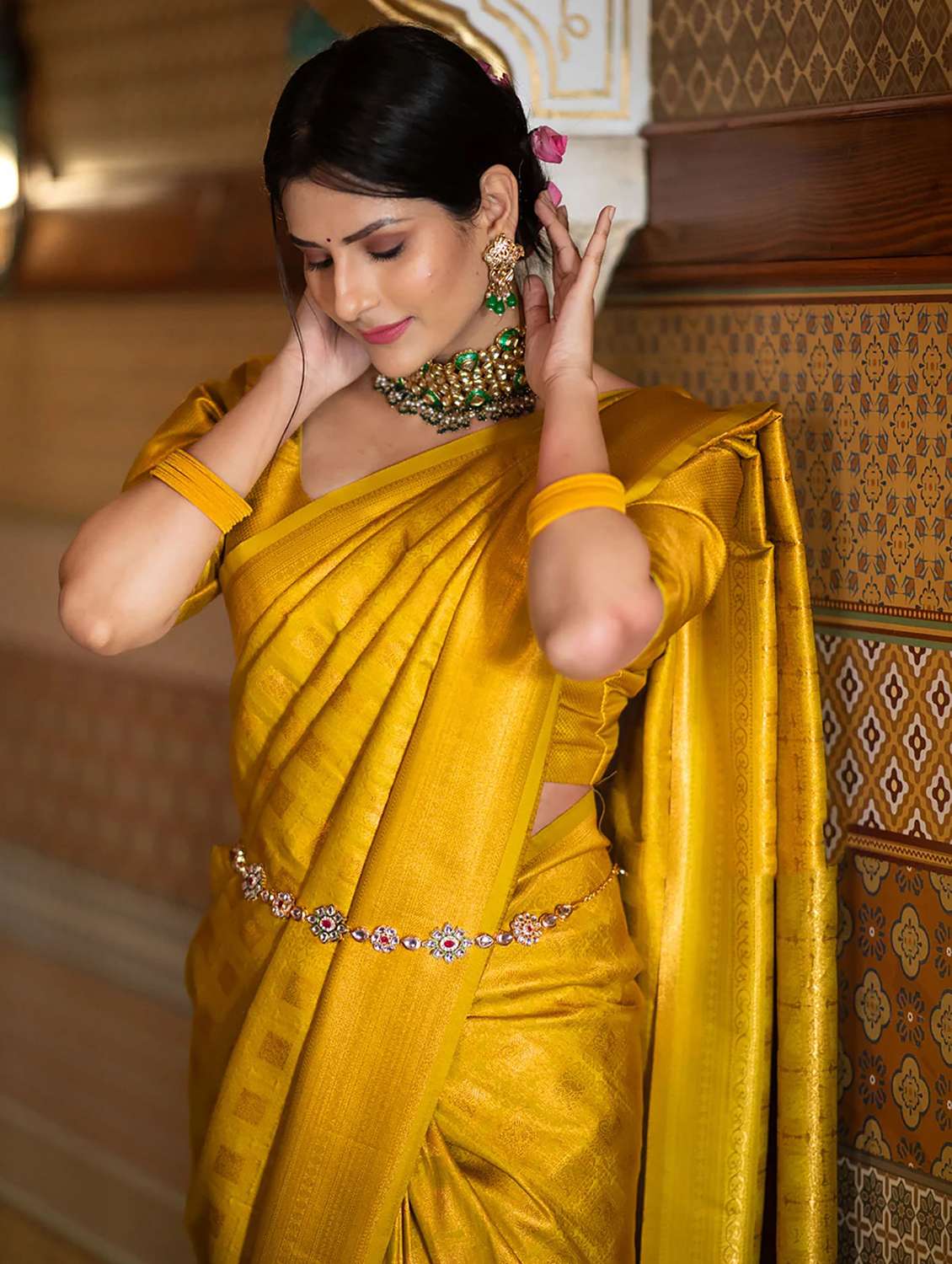 women self design banarasi saree - 22566000 -  Standard Image - 4