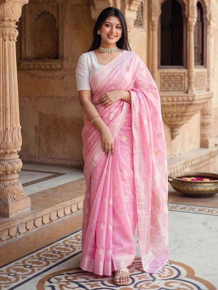 women self design handloom saree with blouse - 22566073 -  Standard Image - 1