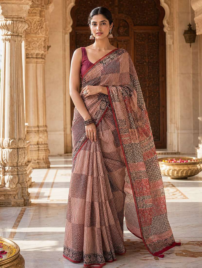 women printed casual wear saree