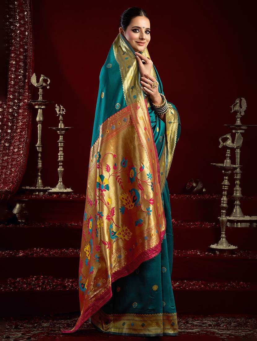 women self design paithani saree with blouse - 22566289 -  Standard Image - 4