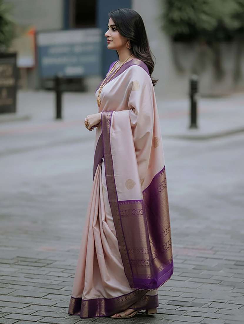 Women Self Design Banarasi Saree With Blouse - 22566309 -  Standard Image - 1