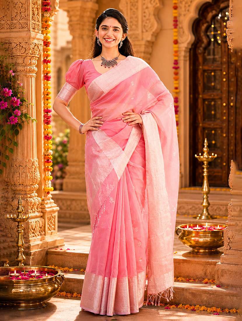 women self design bordered saree with blouse - 22566315 -  Standard Image - 1