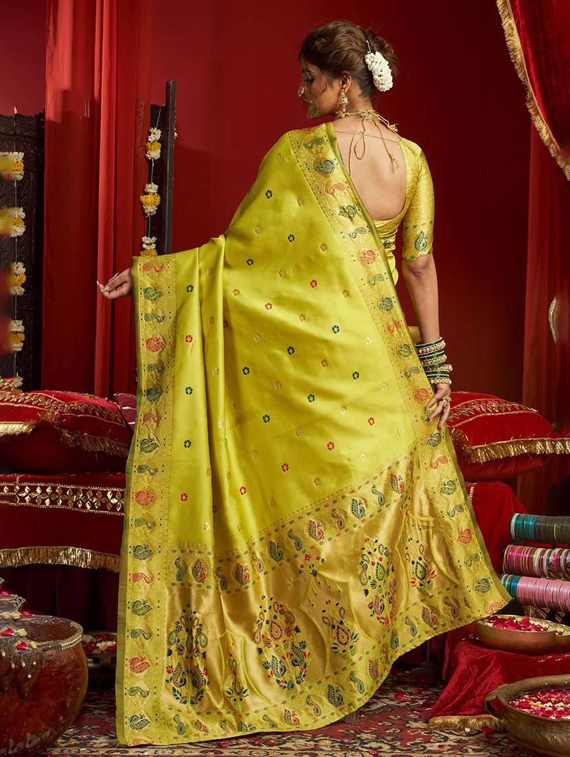 women self design paithani saree with blouse - 22566392 -  Standard Image - 4