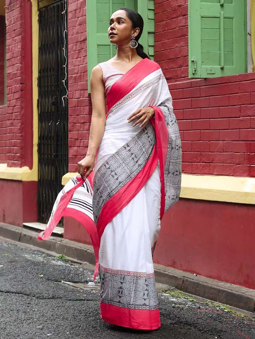 women printed casual wear saree