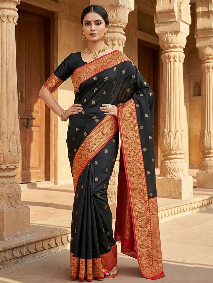 Women Self Design Banarasi Saree With Blouse - 22566434 -  Standard Image - 1