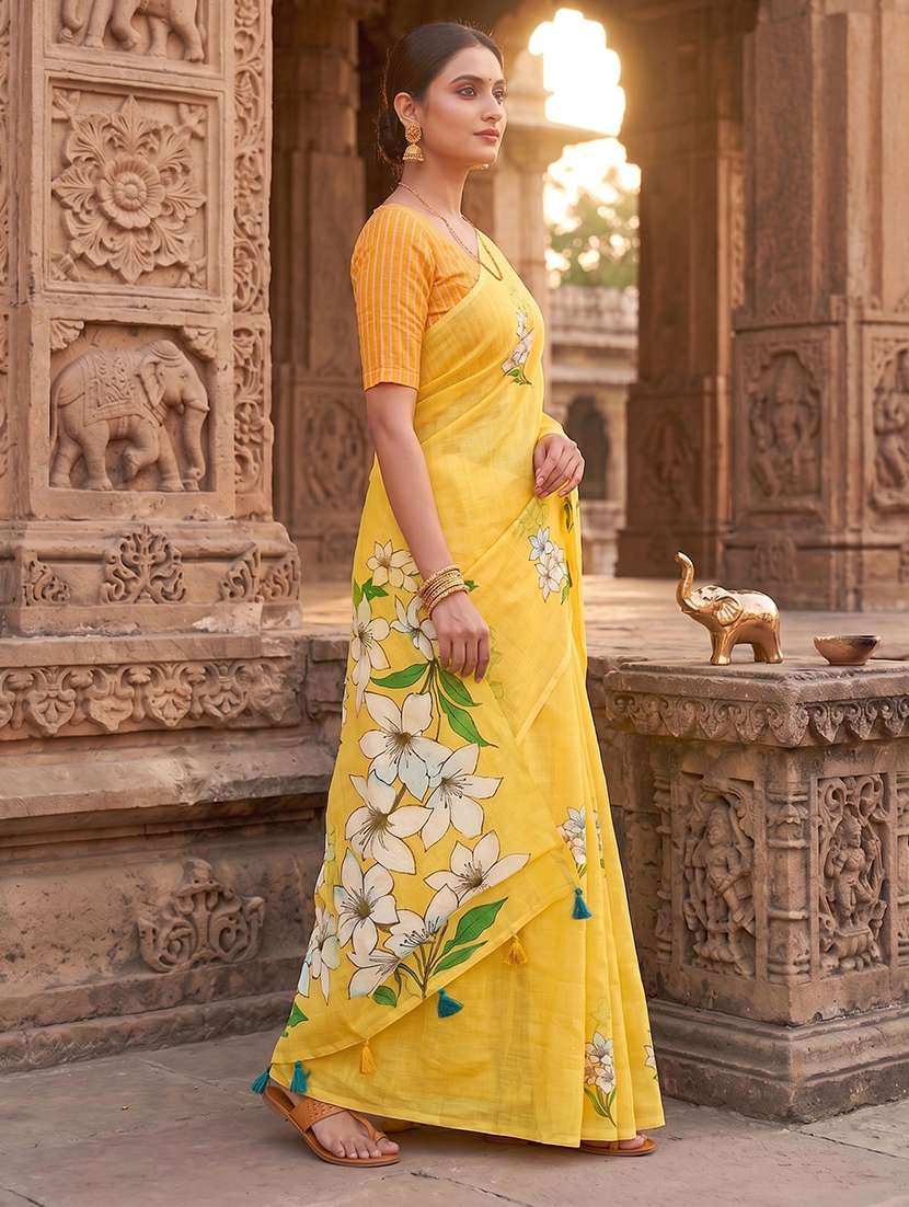 women printed casual wear saree - 22566478 -  Standard Image - 1