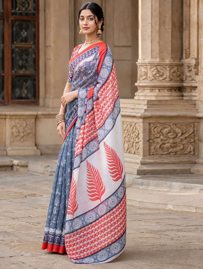women printed casual wear saree - 22566479 -  Standard Image - 1