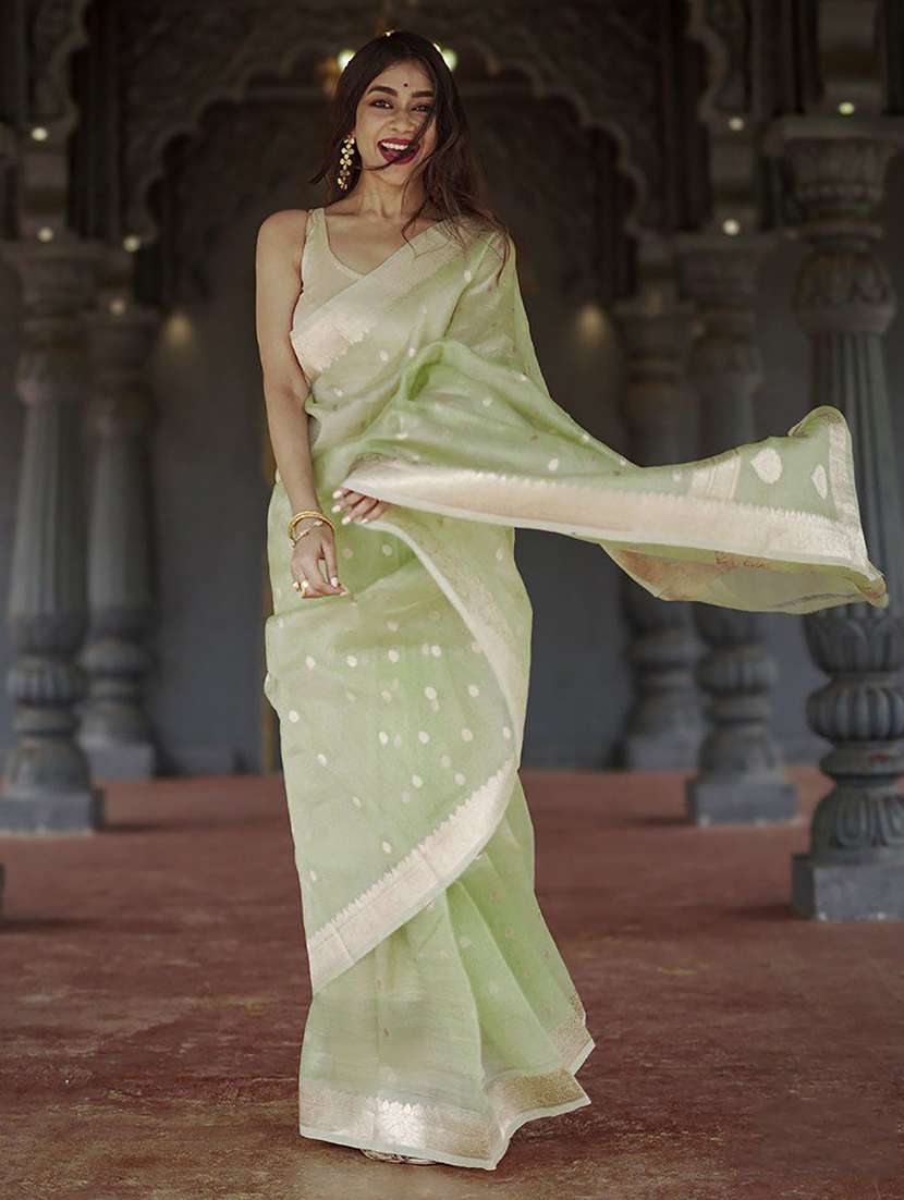 women self design bordered saree with blouse - 22566480 -  Standard Image - 4