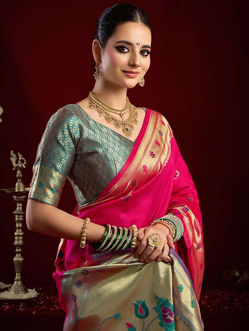 women self design paithani saree with blouse - 22566503 -  Standard Image - 1