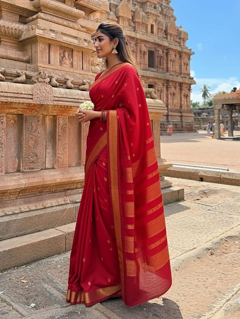 women self design bordered saree with blouse - 22566553 -  Standard Image - 1