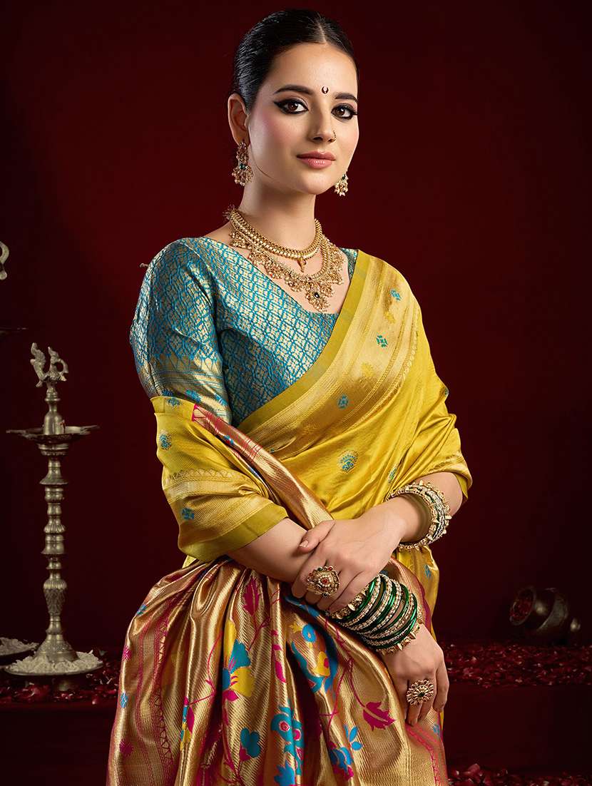women self design paithani saree with blouse - 22566568 -  Standard Image - 1