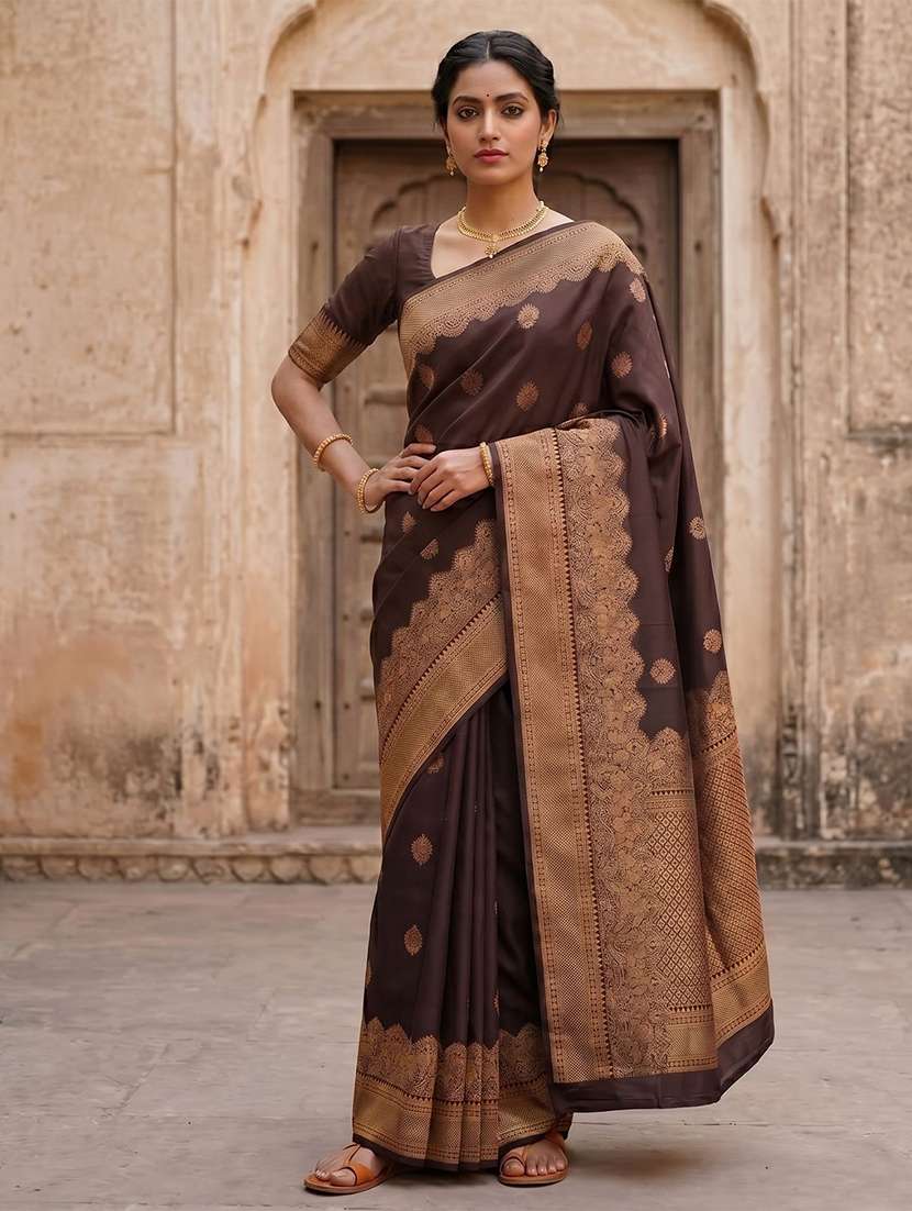 women self design banarasi saree with blouse - 22566606 -  Standard Image - 1