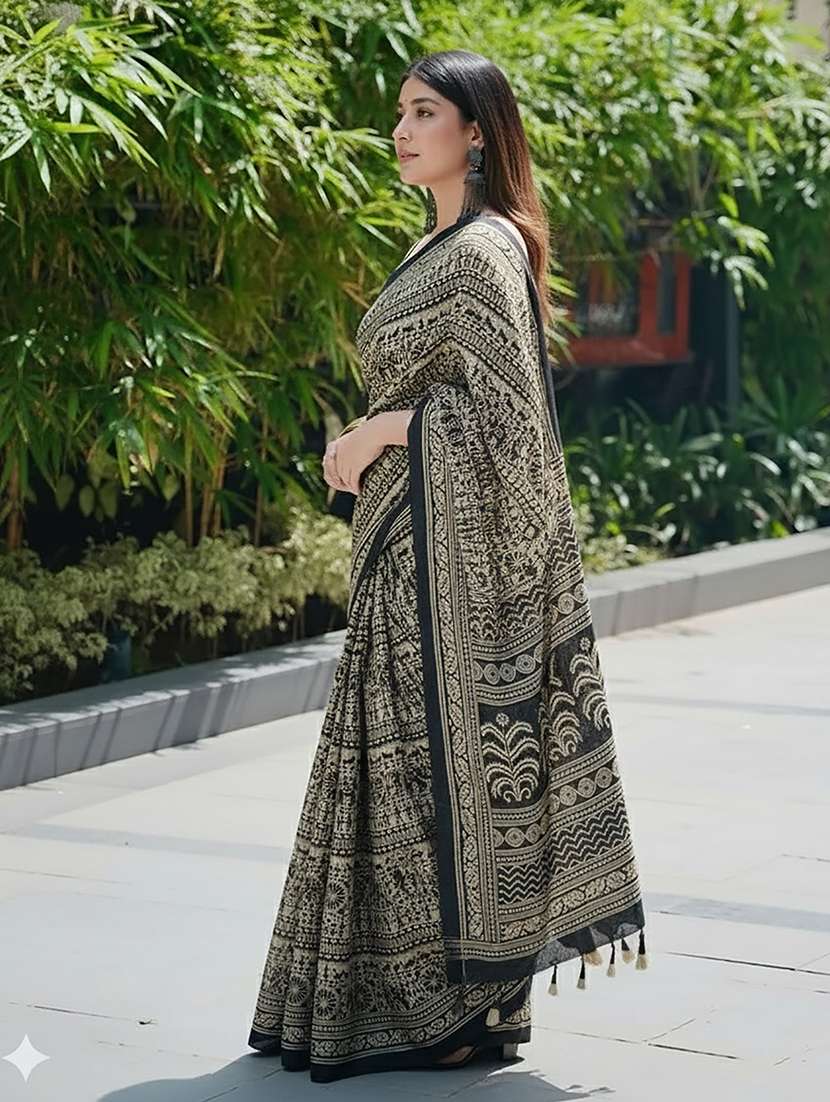 women printed casual wear saree - 22566657 -  Standard Image - 1