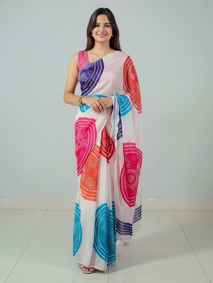 Women Printed Casual Wear Saree - 22566678 -  Standard Image - 1