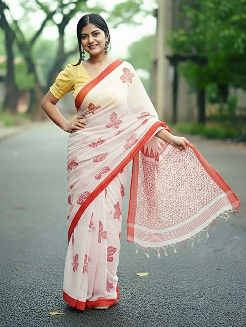 women printed casual wear saree - 22566741 -  Standard Image - 1