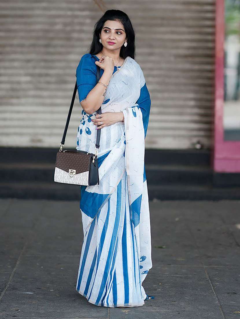 women printed casual wear saree