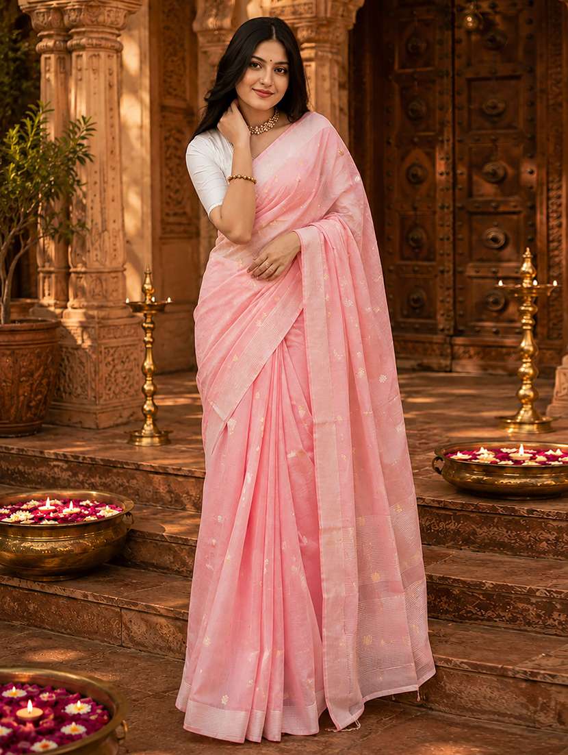 women self design handloom saree with blouse - 22566833 -  Standard Image - 1