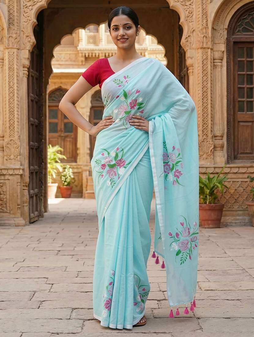 women printed casual wear saree - 22566835 -  Standard Image - 1